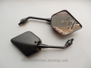 Дзеркала ромб "Enduro" (чорні, пара, М8).