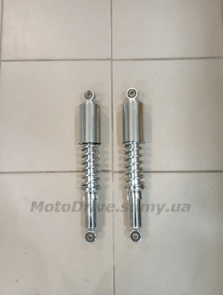 Амортизатори задні (345 mm, хром, пара).