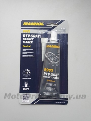 Силіконовий сірий герметик Mannol 9911 RTV Grey Gasket Maker, 85 g.