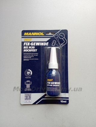 Фіксатор різьби червоний Mannol 9927 (для нерозбірних з'єднань).