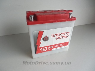 АКБ 6 V 18А кислотний (144x76x140, під клему) Електро Істок.
