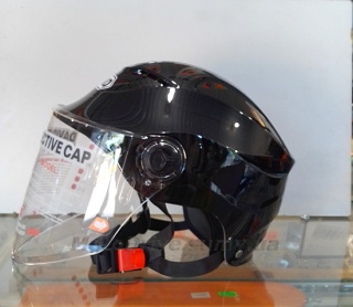 Шолом відкритий David, окуляри, чорний глянець.