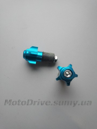 Відбійники керма мотоцикла (сині, L-60мм).