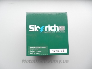 Акб 12V 7А кислотний (135x134x75, чорний) SkyRich.
