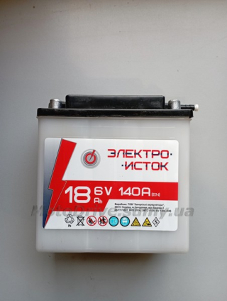 АКБ 6 V 18А кислотний (144x76x140, під клему) Електро Істок.