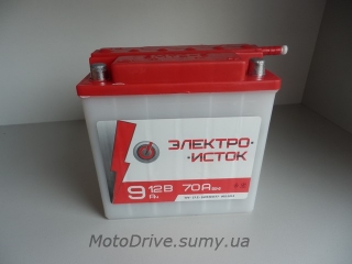 АКБ 12V 9А кислотний (144x76x140, під клему) Електро Істок.