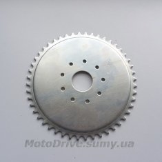 Зірка трансмісії (задня) веломотора 48 зубів.