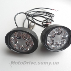 Протитуманки підзеркальні мото LED (6 діодів, пара).