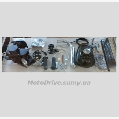 Двигун веломотора 2T 80 см3 (зі стартером, у зборі).