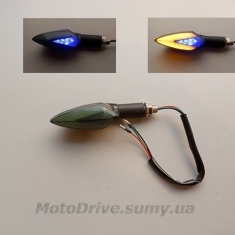 Поворот мото LED (L-122 мм, желтый + габарит, 1 шт).