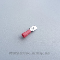 Клема плоска із ізоляцією червоного кольору (тато).