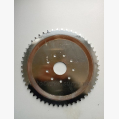 Зірка трансмісії (задня) веломотора 52 зуби.