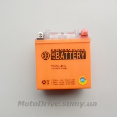 Акб 12V 5А гелевий (119x60x128, помаранчевий) VLAND.