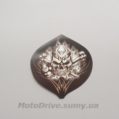 Наклейка декор Skull (9х9 см).