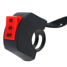 Кнопка перемикання на руль Ø22 мм (3 положення, червона).